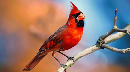 Exquisite Vocabulary of Ohio: The Majestic Northern Cardinal Amidst the Buckeye branches