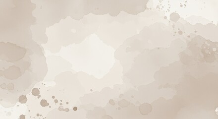 Light dusty soft pastel color shade. Brown sepia beige nude gray white abstract watercolor pattern. Elegant art background. Paper brush stain splash