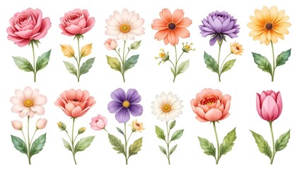Various flower images, spring plant background images