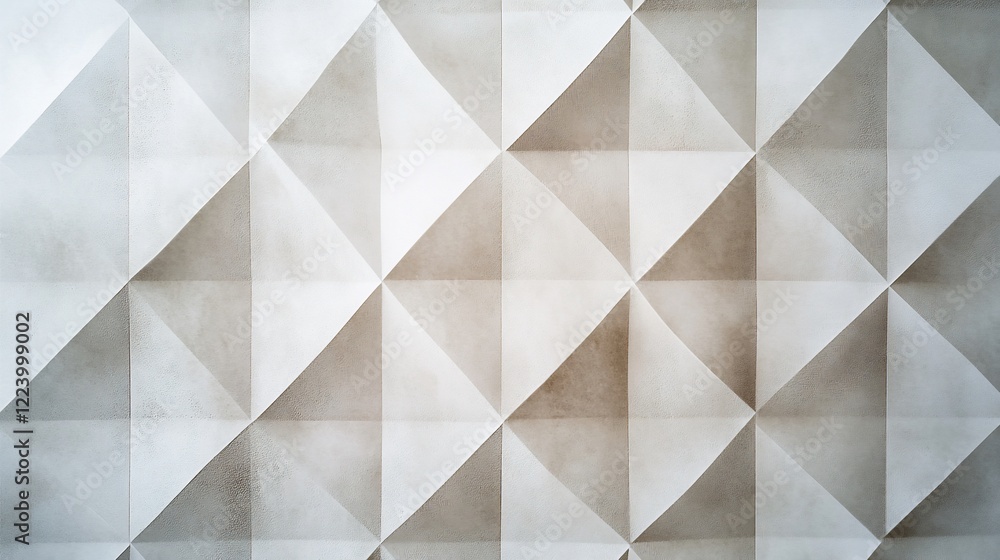 Poster abstract geometric pattern of raised triangles on textured surface
