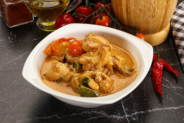 Thai Tom yum soup with chicken