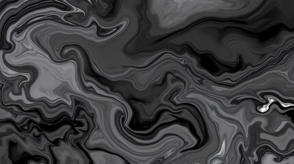 Fototapeta premium A monochromatic abstract composition featuring swirling grayscale forms, reminiscent of ink blots, rendered in a high-contrast style with sharp edges and smooth gradients, emphasizing texture 