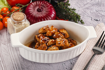 Chicken fillet with soya teriyaki sauce