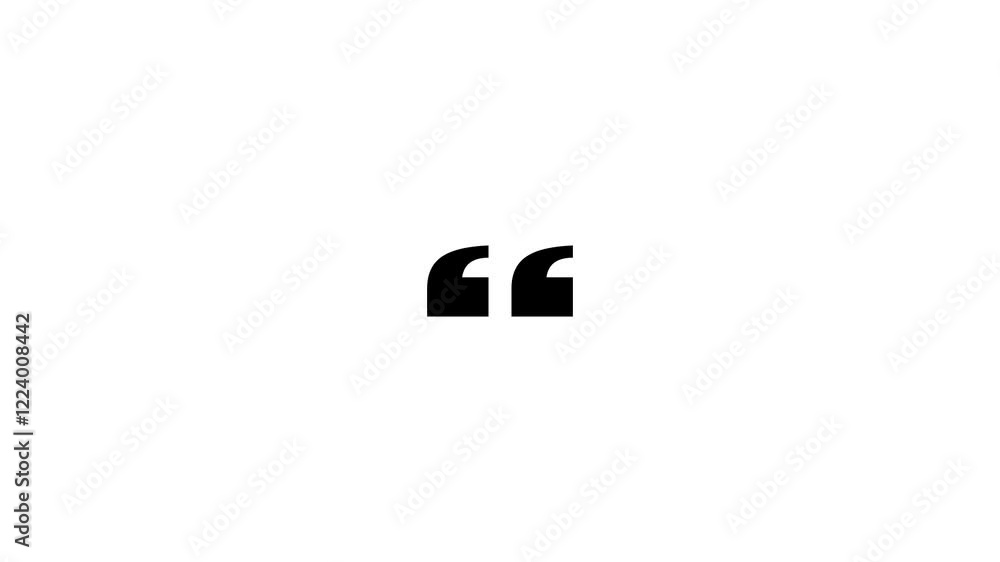Poster neon quotation mark symbol inside a speech bubble design animation .