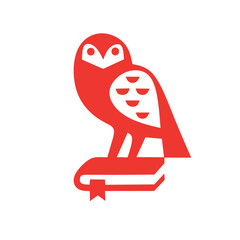 Owl and book logo design