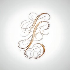 Elegant Swirling Brown Lines Artistic Design