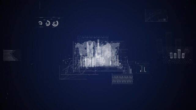 Germany country map with cinematic animation showcasing analytics and data insights, perfect for corporate video backgrounds, business presentations, and professional visuals