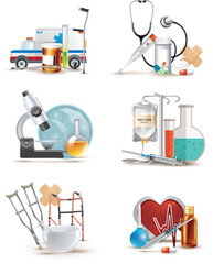 Flat Doctor Equipment Vector Collection