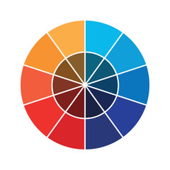 Fototapeta premium Color Wheel | Interactive Color Theory Tool | Attractive color wheel