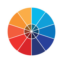 Obraz premium Color Wheel | Interactive Color Theory Tool | Attractive color wheel