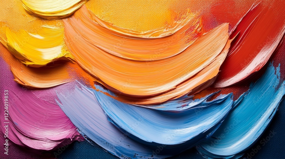 Poster dynamic metallic brush strokes forming abstract pattern with unique texture and shine