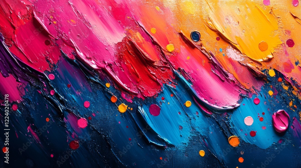 Poster dynamic abstract paint splatter creating a vibrant canvas of creative expression