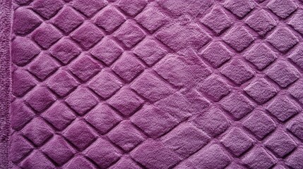 Fototapeta premium A textured purple fabric with a diamond pattern, ideal for home decor or upholstery.