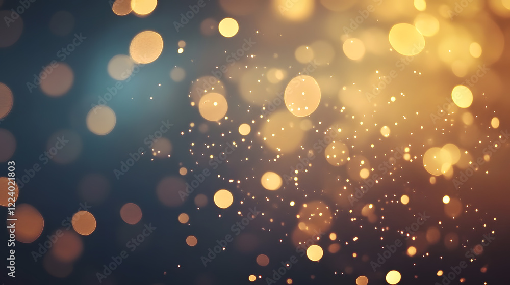 Poster glowing bokeh lights creating a dreamy and festive atmosphere : generative ai