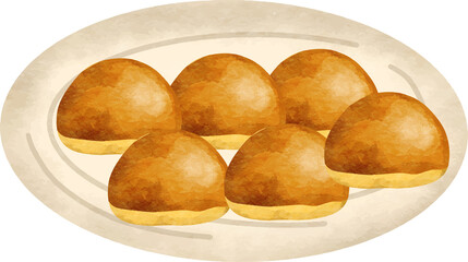 Watercolor Eid Cookies Illsutration