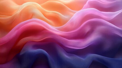 Obraz premium Shimmering Waves of Abstract Silk - A Colorful Fusion of Textures and Patterns