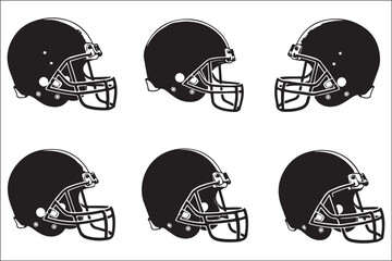 Fototapeta premium American Football Helmet Vector Art