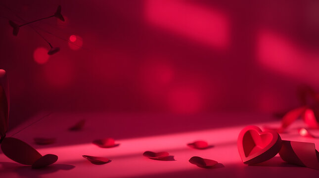 HAPPY VALENTINES DAY background with red  hearts on the ground , for gift cards , for backgrounds, for couples , 14 feb gift cards