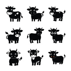 Obraz premium This cute black cow is&nbsp;has become entertaining and charming.
