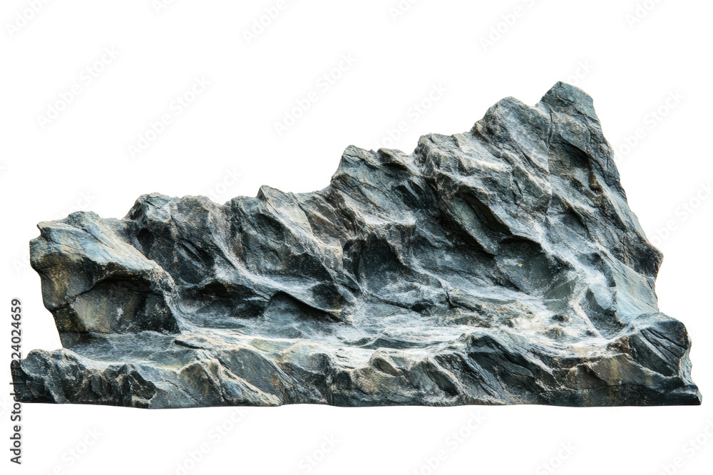 Poster a rugged rock formation with intricate textures and shades, ideal for backgrounds and natural themes