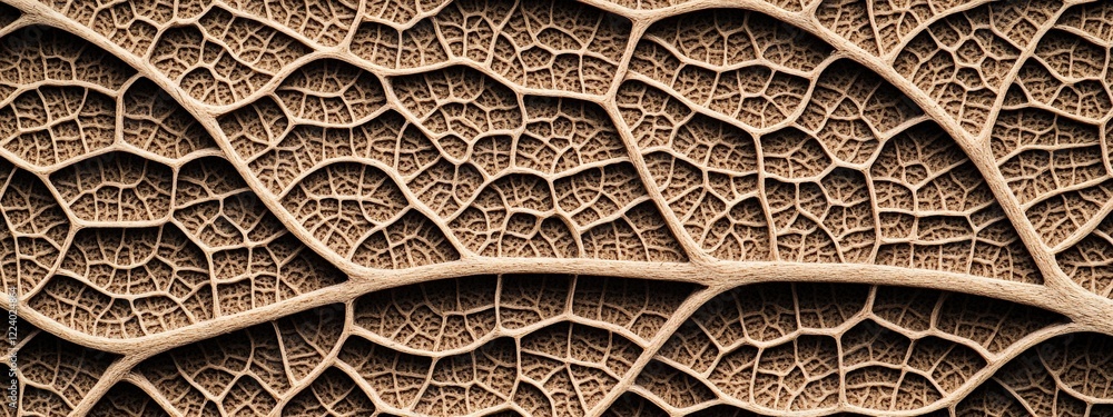Aufkleber intricate natural patterns in dry leaf structure showcasing fine details of nature's design and text