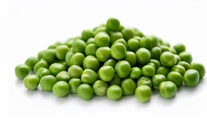 A pile of fresh, vibrant green peas.