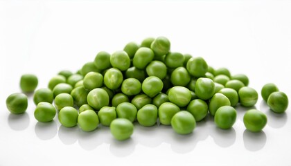 Fresh, vibrant green peas, piled high, ready to eat.