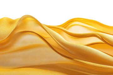 Obraz premium Flowing golden fabric texture, soft and smooth, creating an elegant backdrop for design projects.
