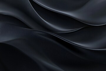 Obraz premium Elegant Dark Gray Draped Fabric Smooth Texture Abstract Background Luxurious Silk Waves