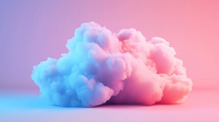 Fototapeta premium Dreamlike Pink and Blue Neon Cloud Formation Abstract Pastel Texture Background