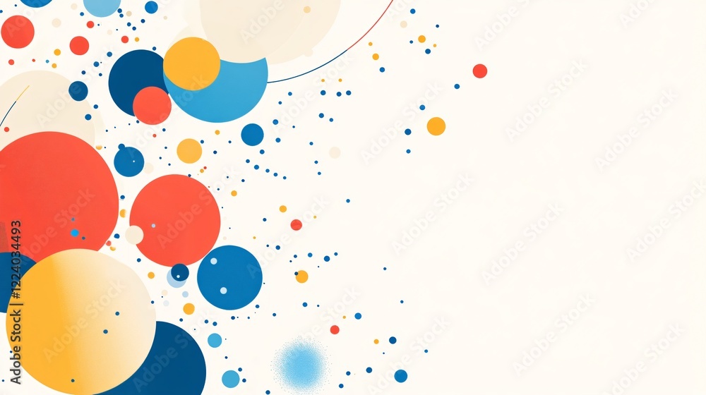 Poster abstract colorful circles and dots pattern background design modern geometric wallpaper