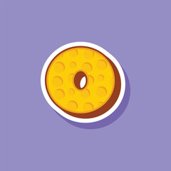 O Letter cheese logo template design