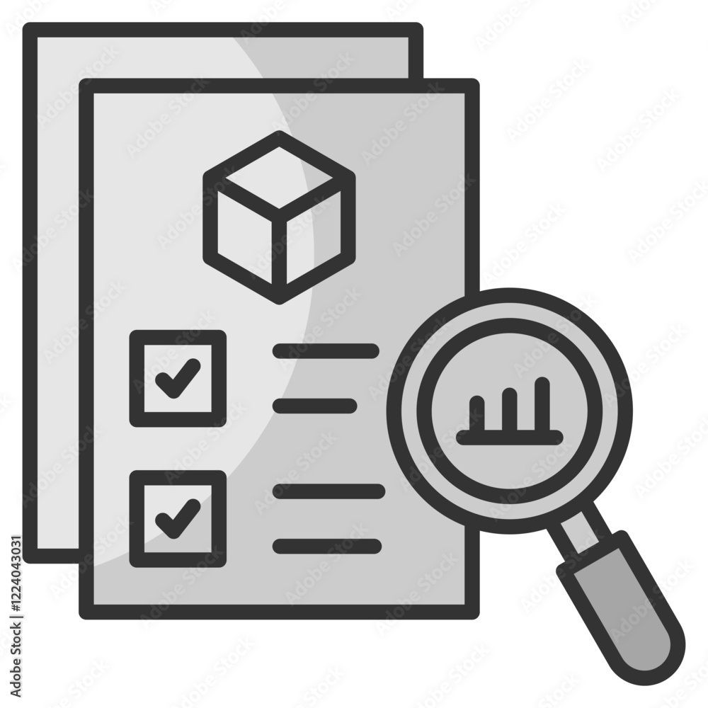 Poster audit icon element for design