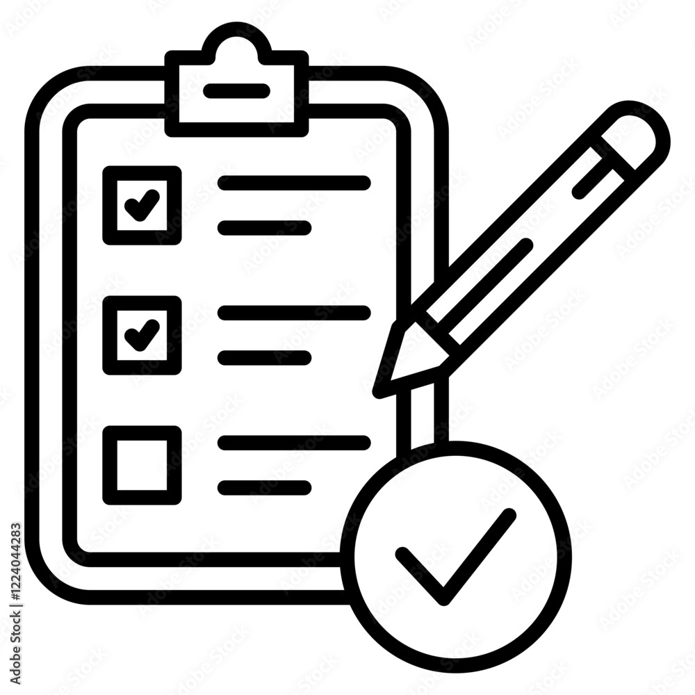 Poster checkmark icon element for design