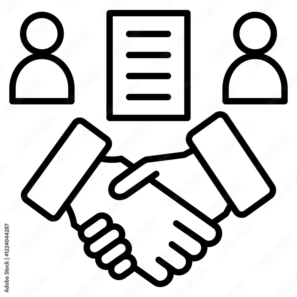Poster contract icon element for design