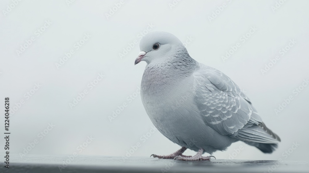 Poster overcast sky with soft gray tones creating a calm, neutral background for creative compositions.