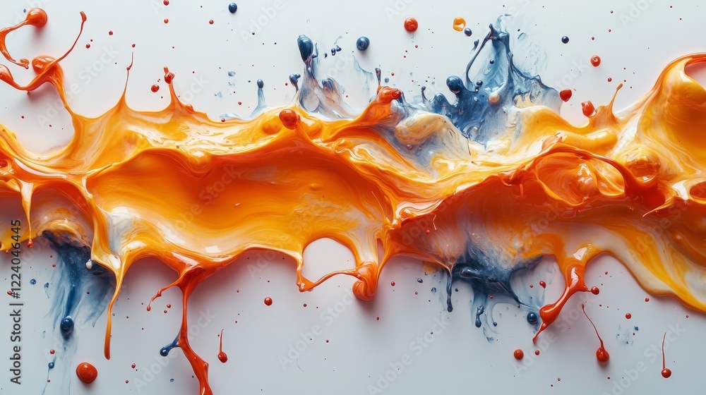 Poster dynamic symphony of colorful paint splatters in motion forming abstract patterns