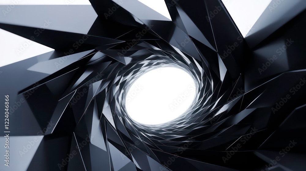 Poster black abstract parametric low poly triangle background for presentations, rendering, abstract, backg