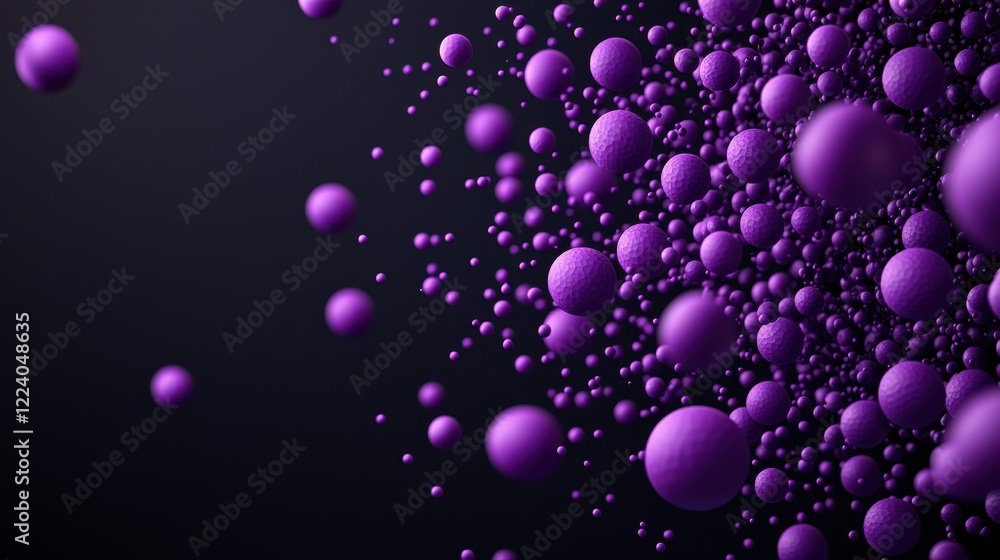 Poster exploring atoms and bonds in a molecular network abstract art 3d view