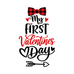 My first valentines day boy Svg, Boy Valentine Svg, 1st valentines boy, Baby First Valentines, Svg Files for Cricut