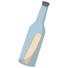 Pirate Treasure with Cute Cartoon Design Concept. Isolated on White Background. Vector Element