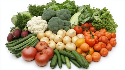 Fresh Organic Vegetables Arranged in a Circular Pattern, Showcasing Vibrant Colors and Natural Beauty