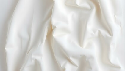 Obraz premium Subtle Wrinkles: High-Res Beige Linen Fabric Texture soft card pale folds cloth print cream