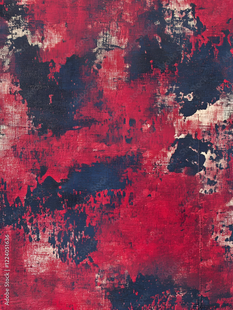 Aufkleber Abstract red and black textured painting evokes dramatic emotion and artistic expression : Generative AI