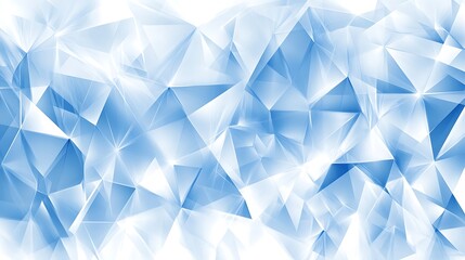 Abstract Blue Crystal Geometric Pattern Design