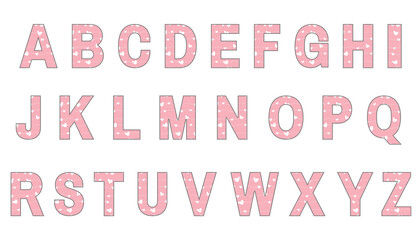 set of colorful line alphabet vector design