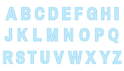 set of colorful line alphabet vector design