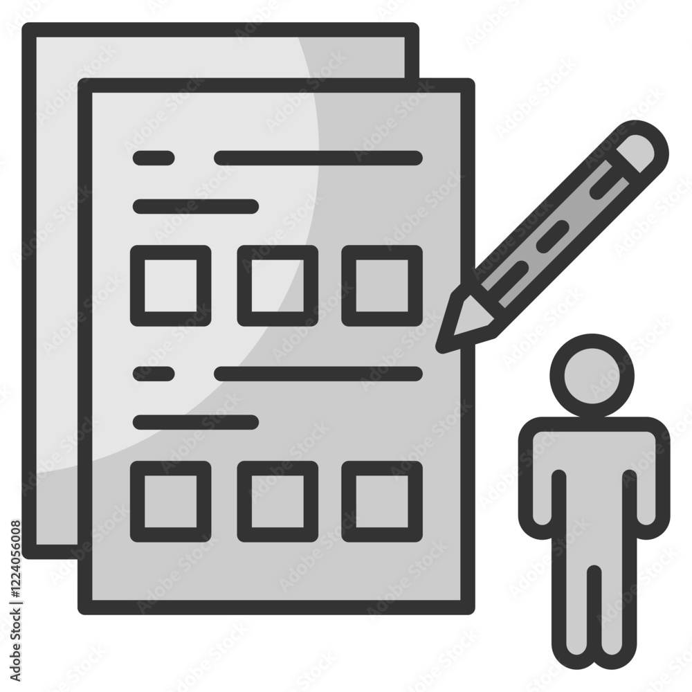 Poster form icon element for design