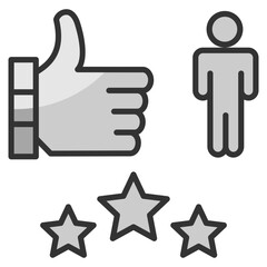 Thumbs Up  Icon Element For Design