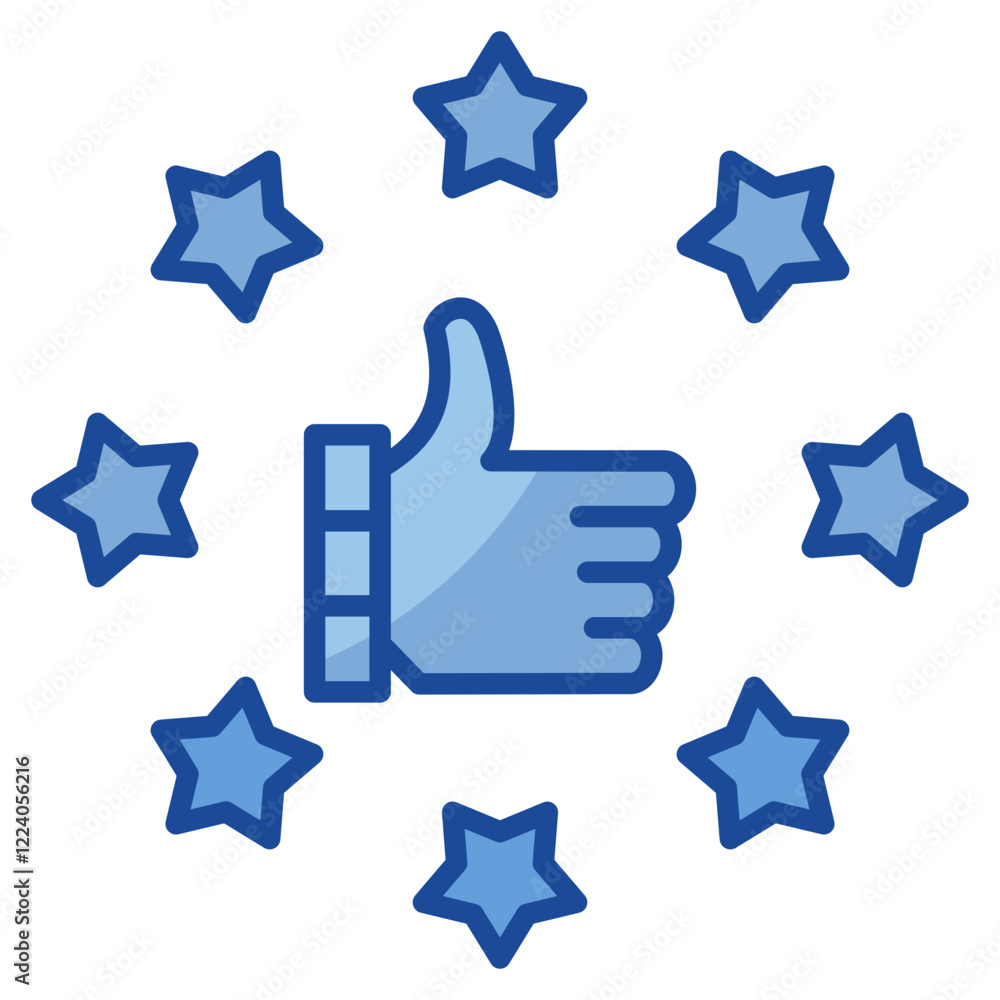 Poster satisfaction icon element for design